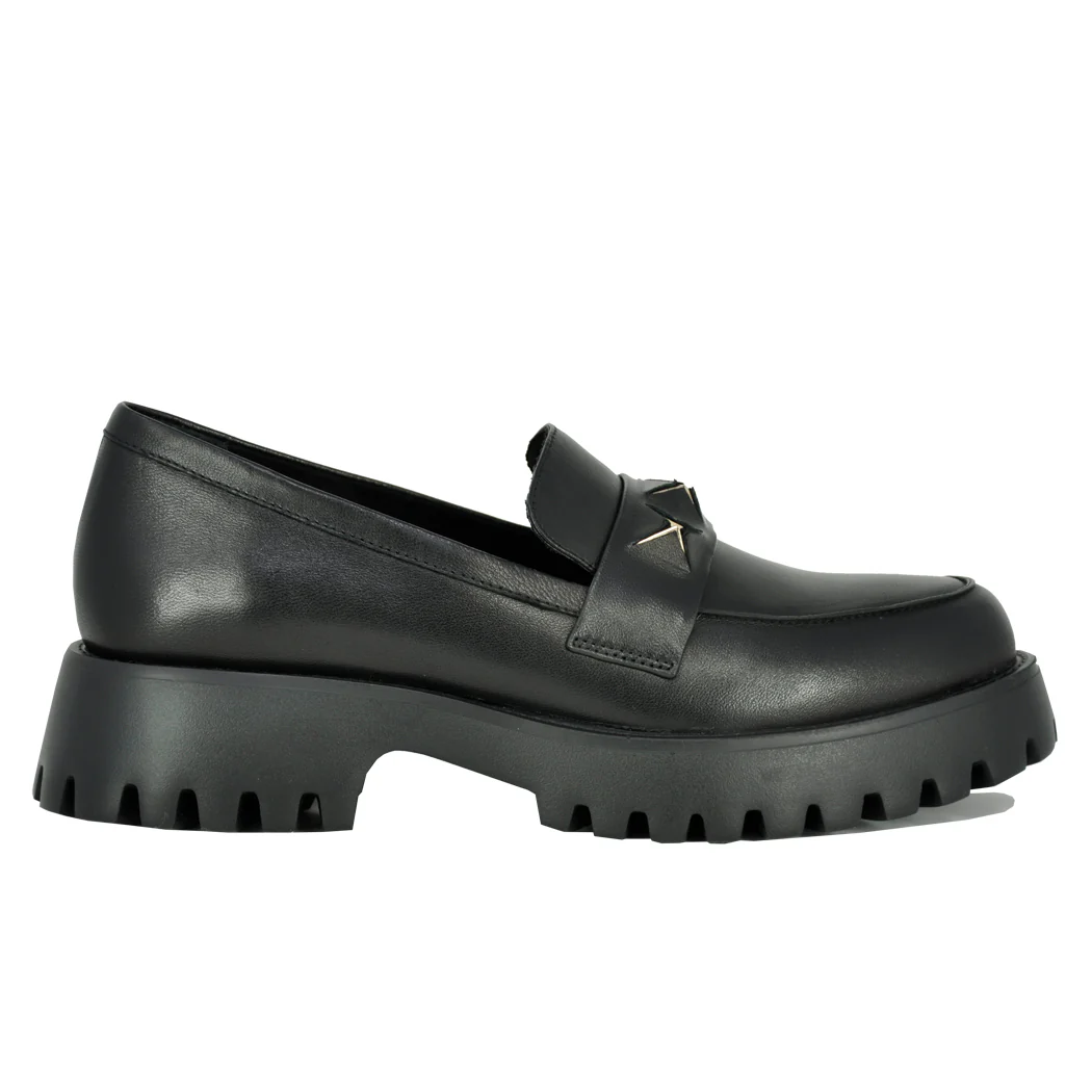 Zofie Leather Stud Loafer - Image 3