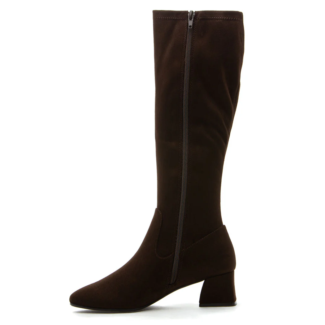 Zovy Suede Tall Heel Boot - Image 4