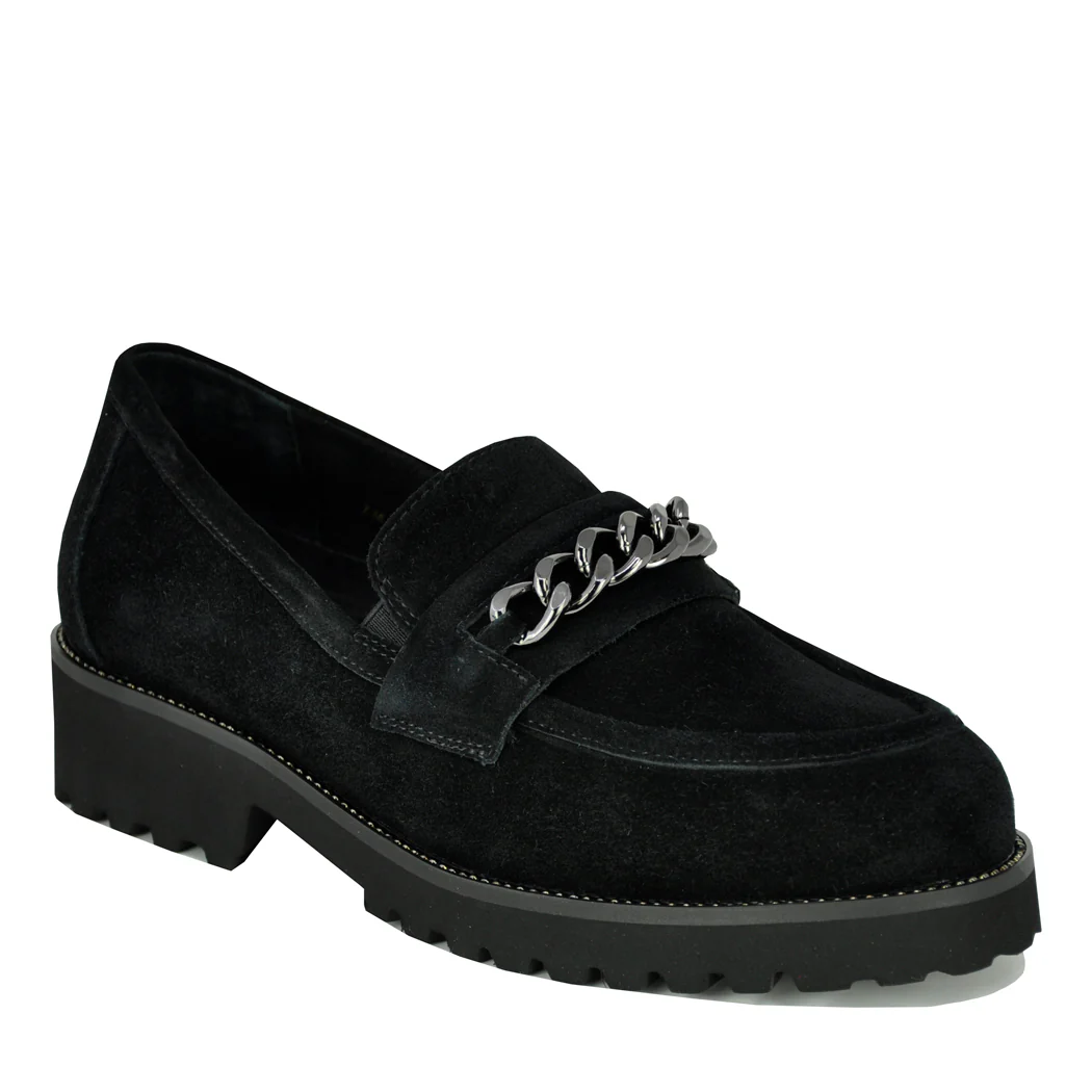 Zoxfo Suede Chain Loafer