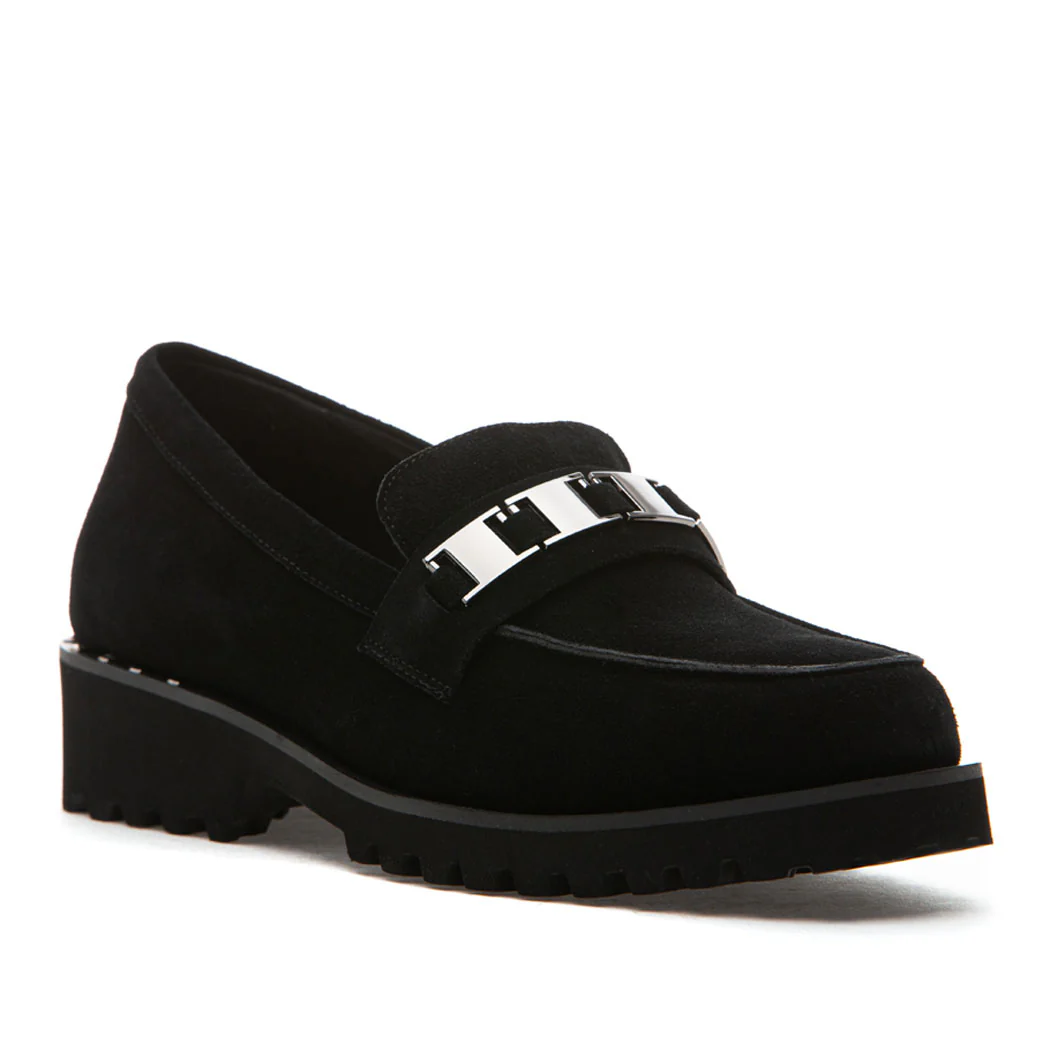 Zumy Suede Flat Ornament Loafer