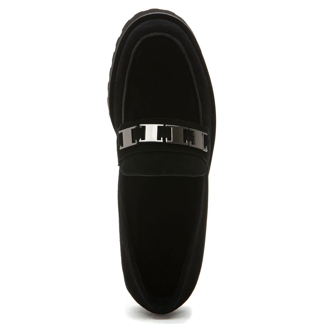 Zumy Suede Flat Ornament Loafer - Image 3
