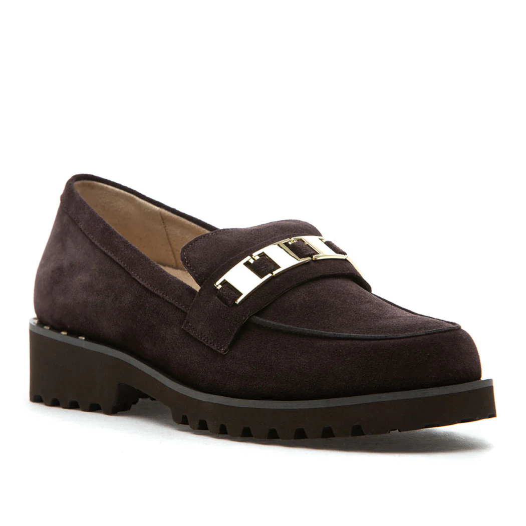 Zumy Suede Flat Ornament Loafer